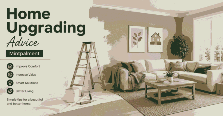 Home upgrading advice mintpalment guide showing simple budget-friendly room upgrades